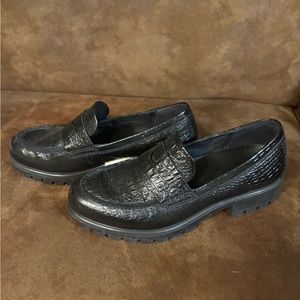 Ecco leather chunky loafer